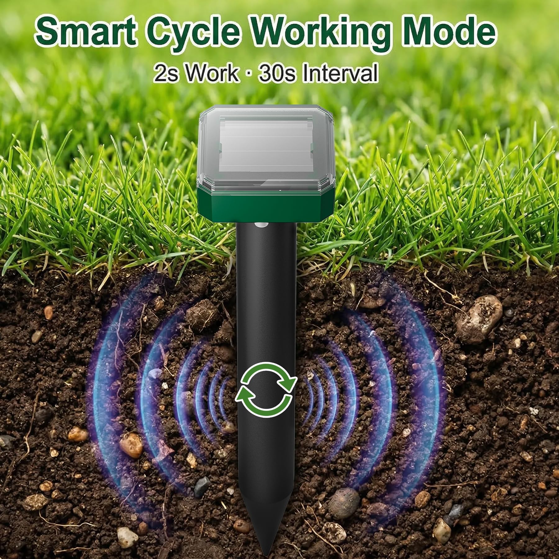 Peepst Solar Powered Mole Repeller pack of 8 units
