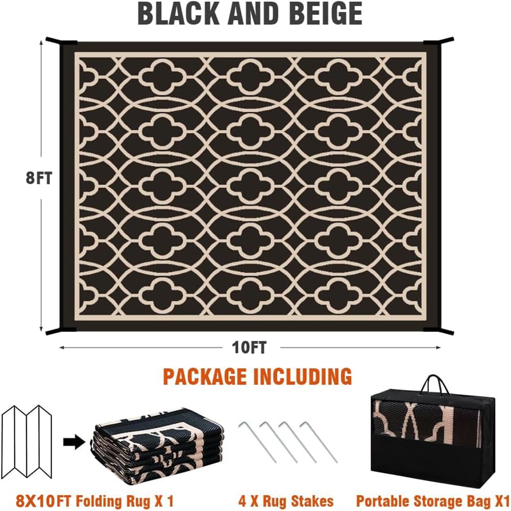 Pendolr Outdoor Rug 8x10 ft detailed fabric texture