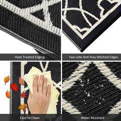 Pendolr Outdoor Rug 8x10 ft folded for portability
