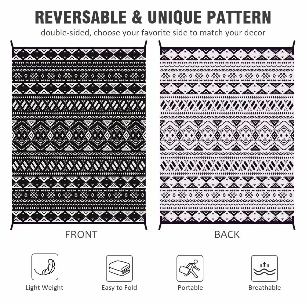 Pendolr Outdoor Rug 9'x12' on a patio setting