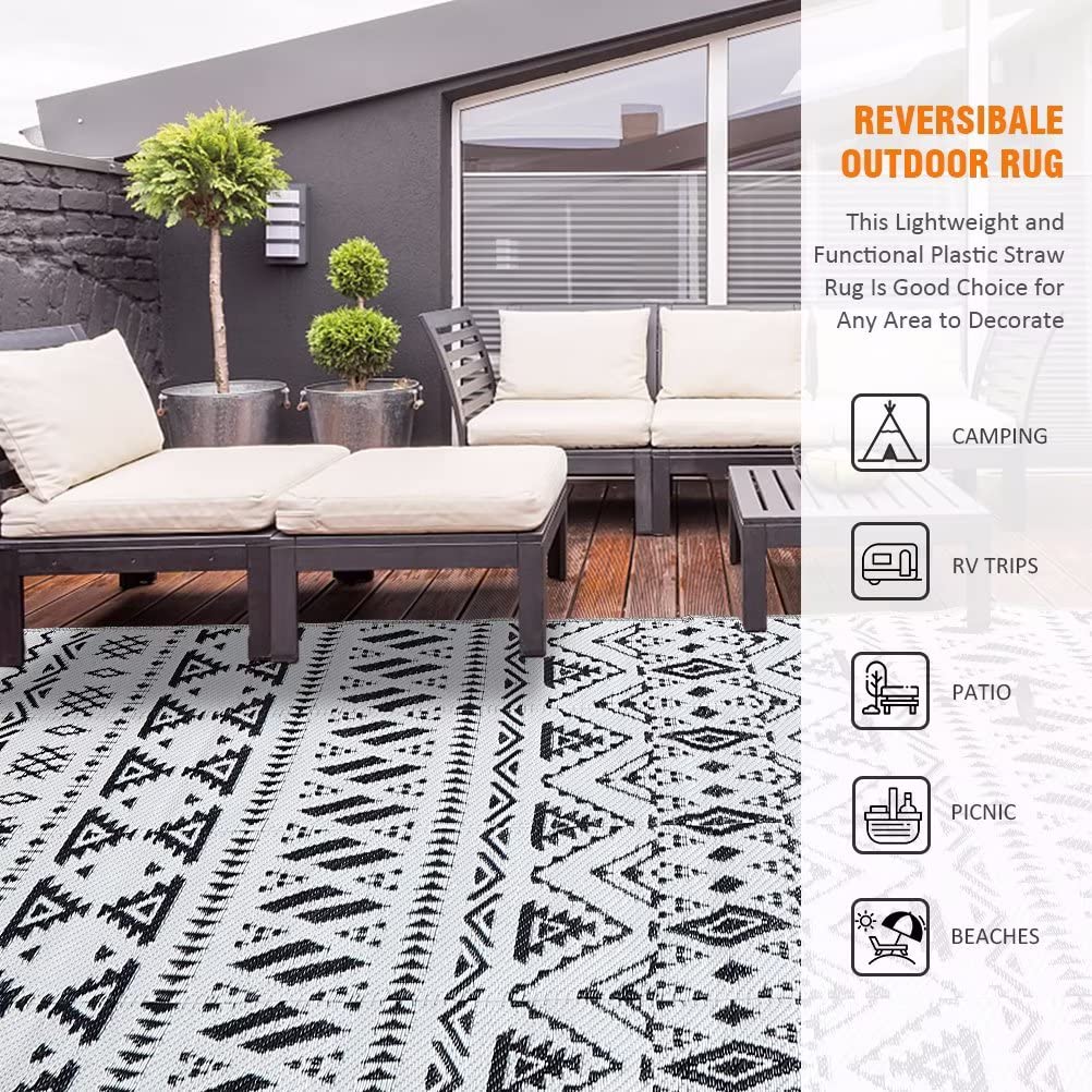 Pendolr Outdoor Rug 9'x12' packaging dimensions