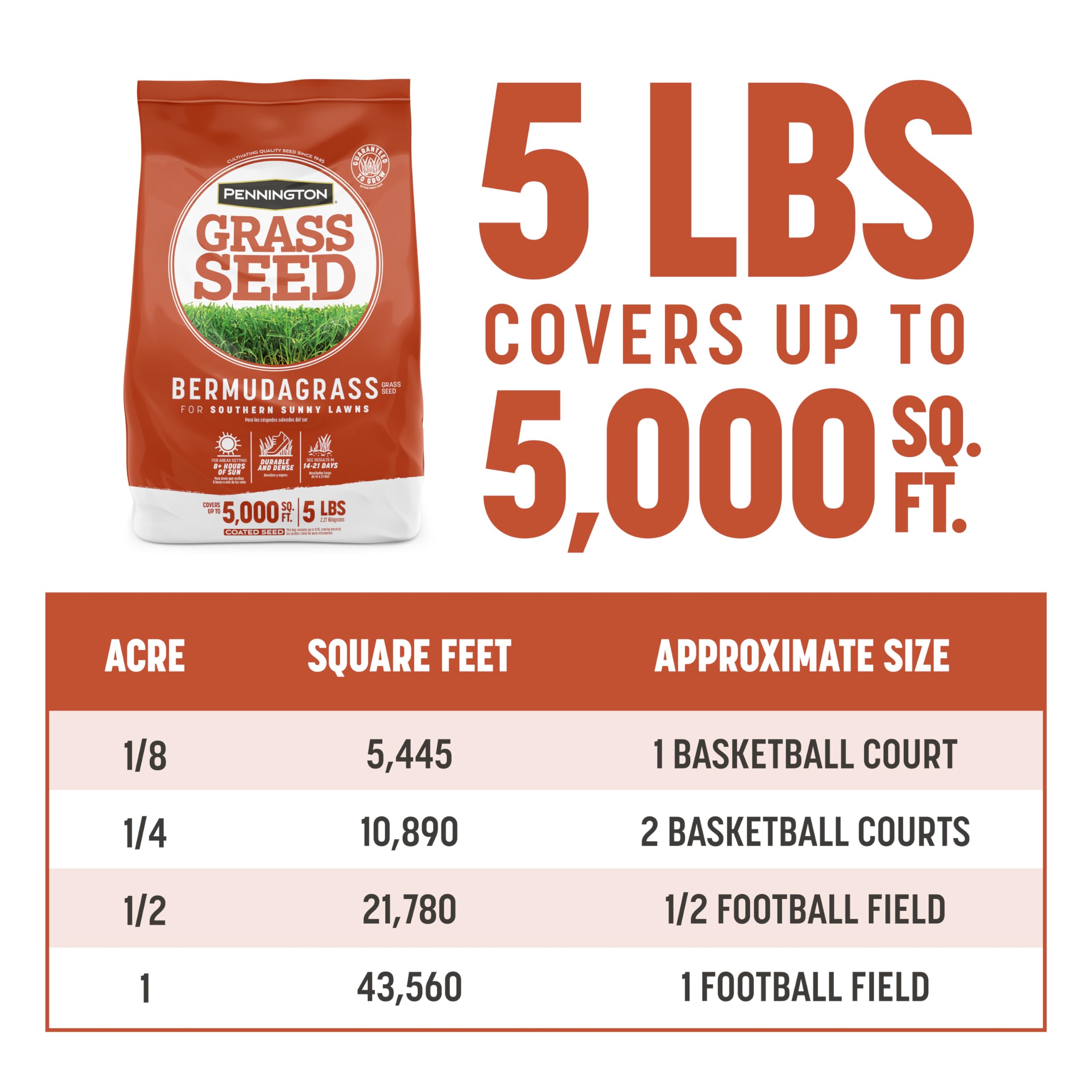 Pennington Bermudagrass seeds in a garden setting