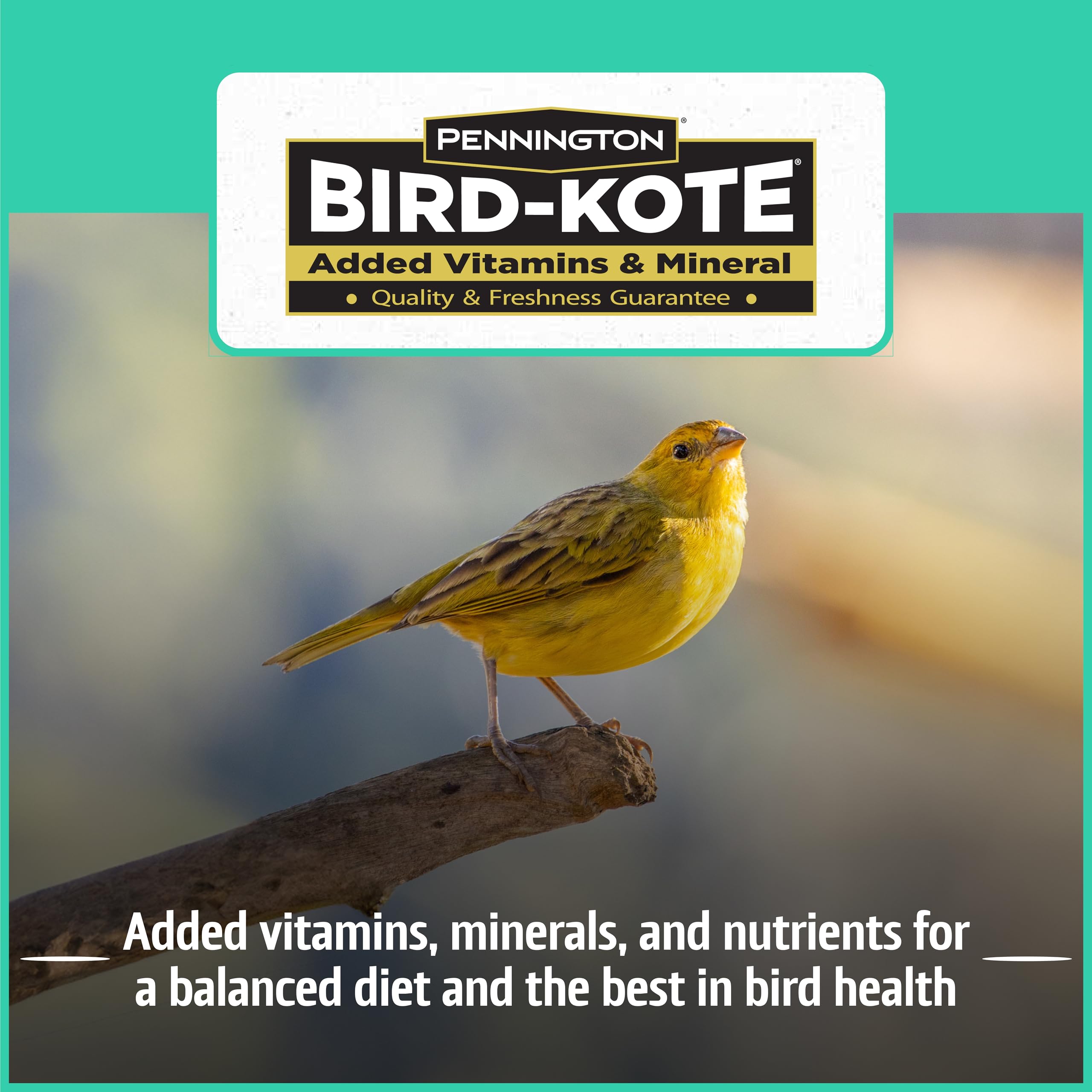 Pennington bird seed bag side view with nutritional information