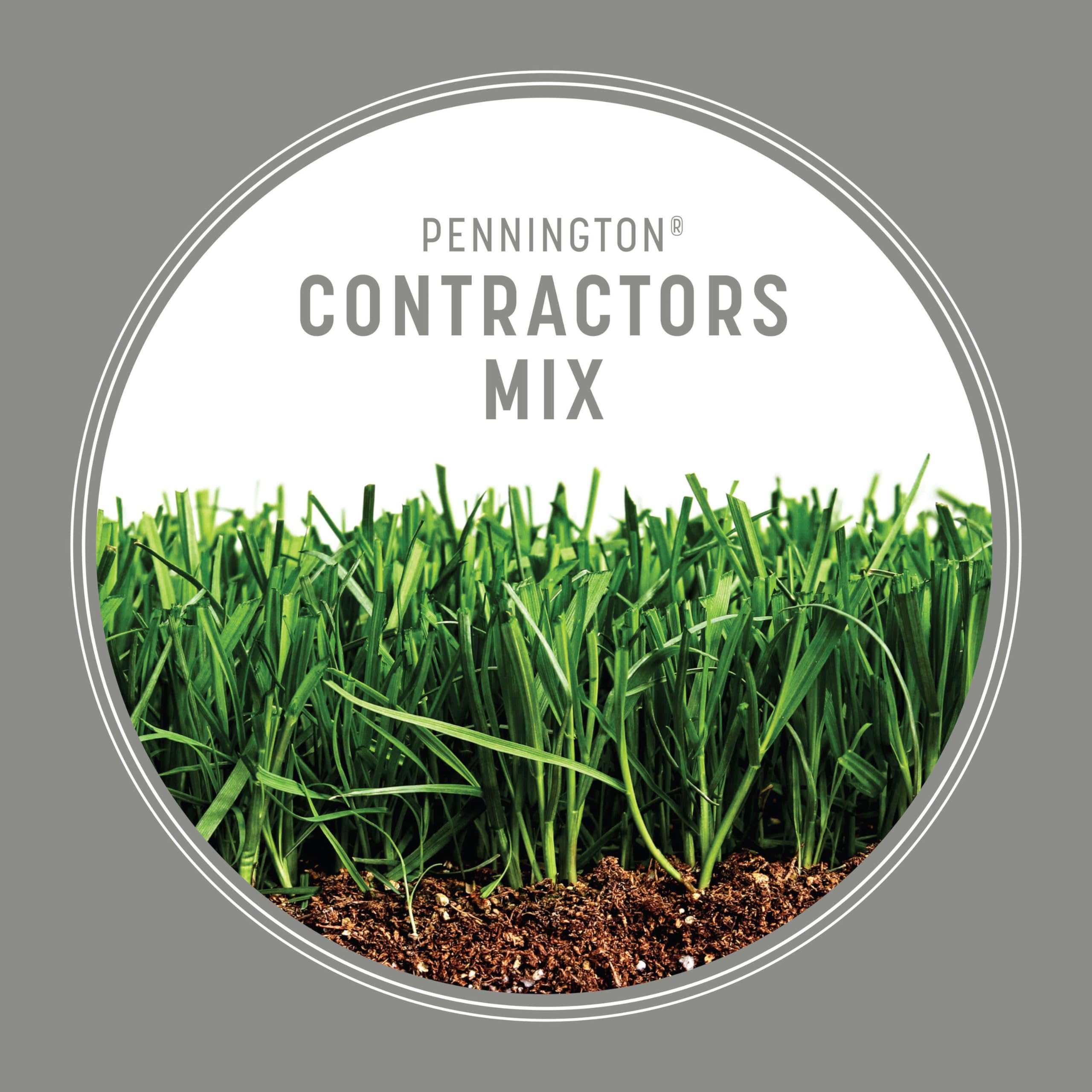 Pennington Contractors Grass Seed Mix being poured into a garden bed
