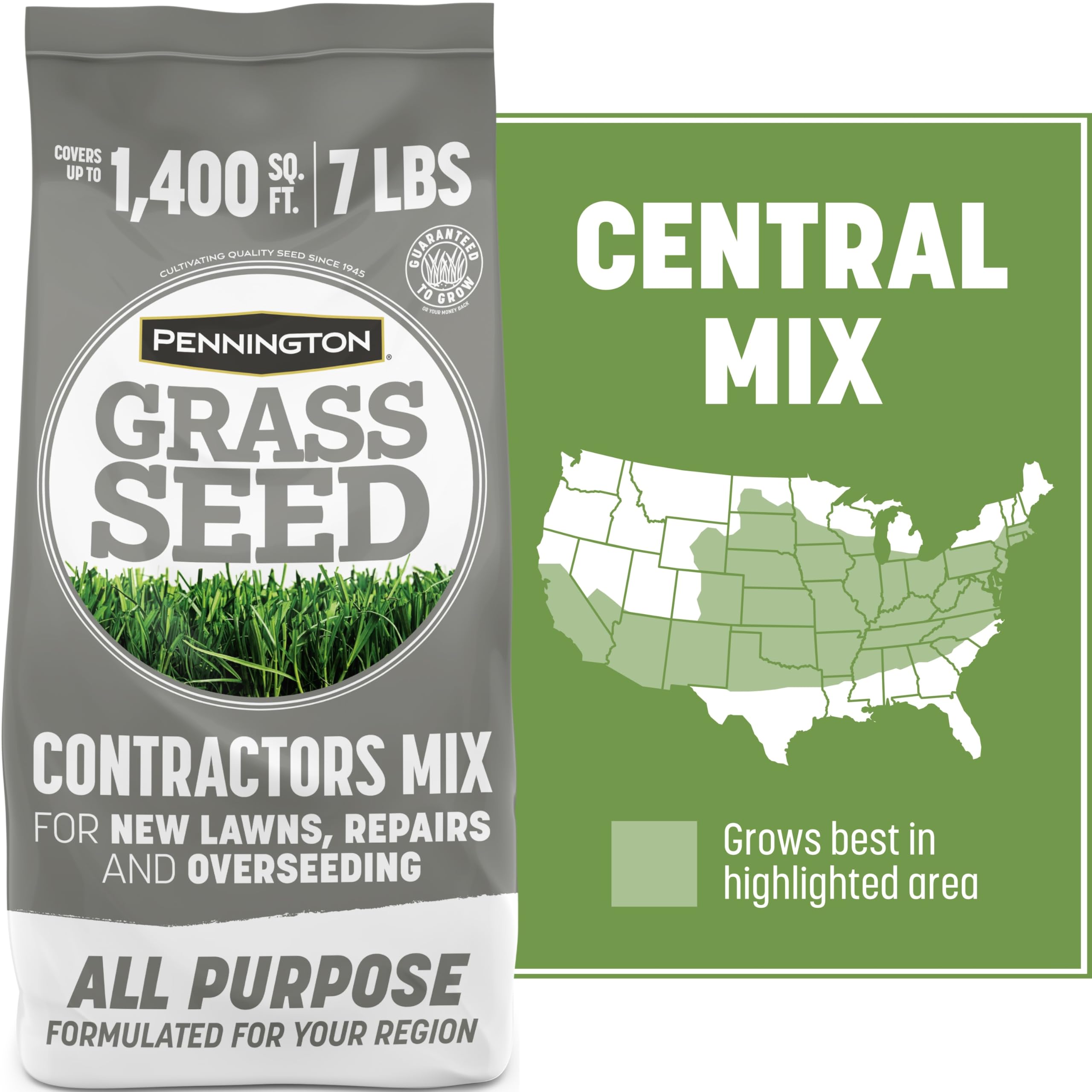 Pennington Contractors Grass Seed Mix contents with seeds visible