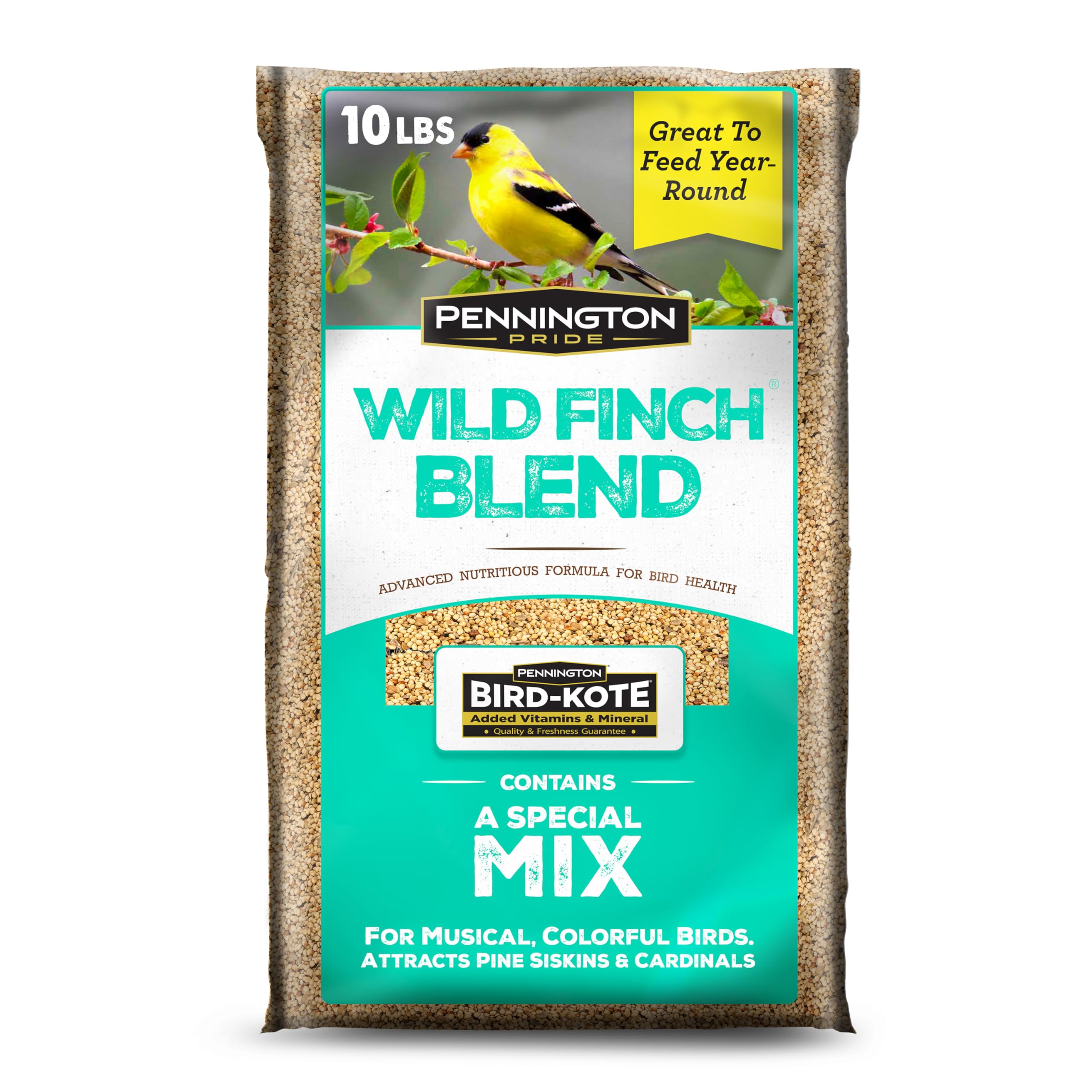 Pennington Pride Wild Finch Blend Bird Seed 10-lb bag front view