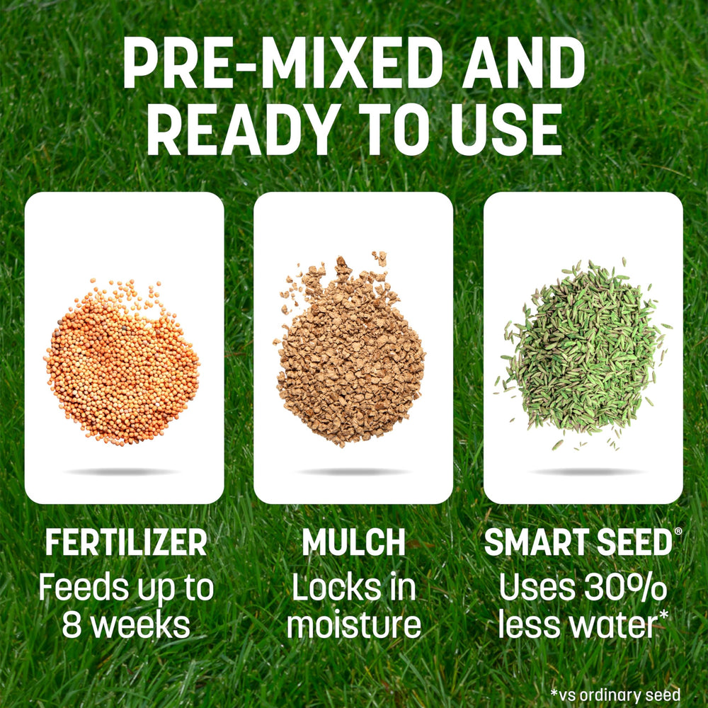 Pennington Smart Patch Bermuda Grass Seed showing application instructions