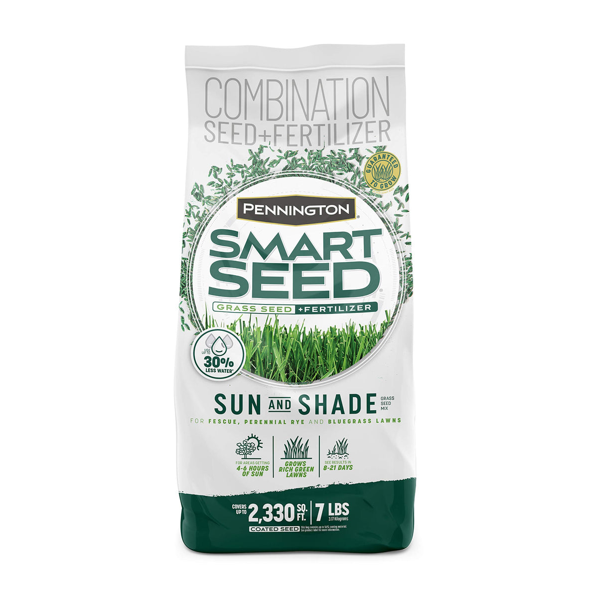 Pennington Smart Seed Sun & Shade Mix Grass Seed 7 lb front view