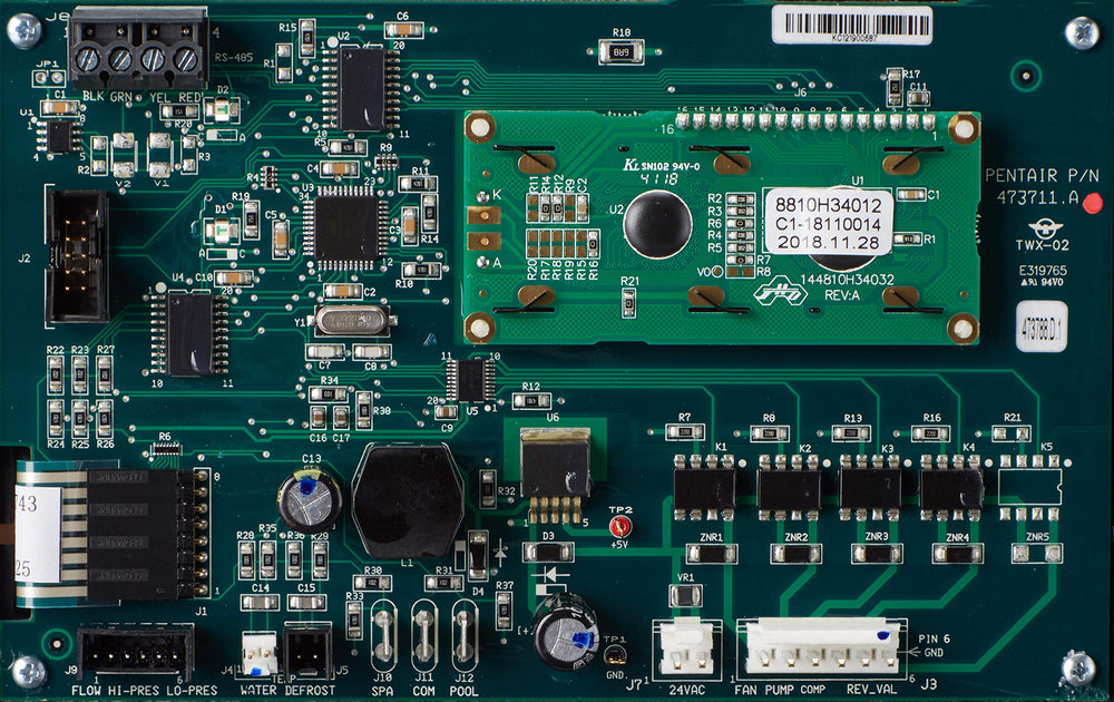 Pentair Auto Heat Control Board components layout