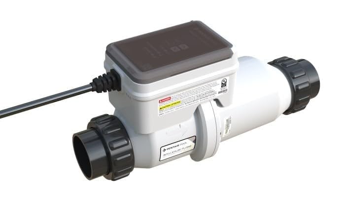 Pentair IntelliChlor Plus40 IC40 Replacement Salt Cell with pool background