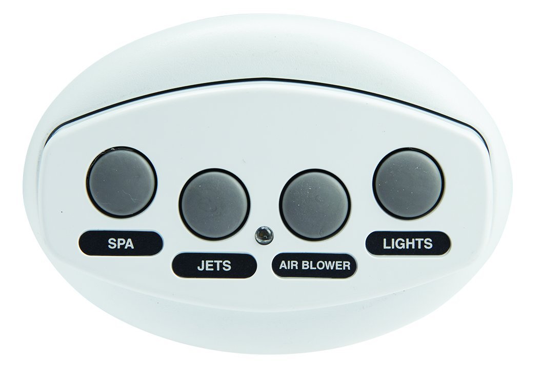 Pentair iS4 Four-Function Spa-Side Remote front view with 100 ft cord