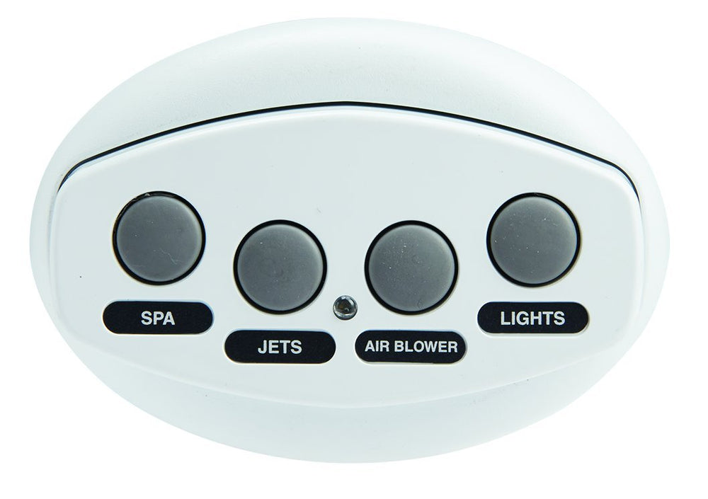 Pentair iS4 Four-Function Spa-Side Remote front view with 100 ft cord