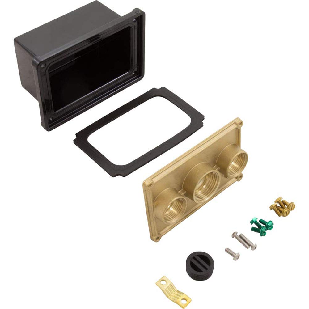 Pentair Light J-Box front view with two 3/4" ports