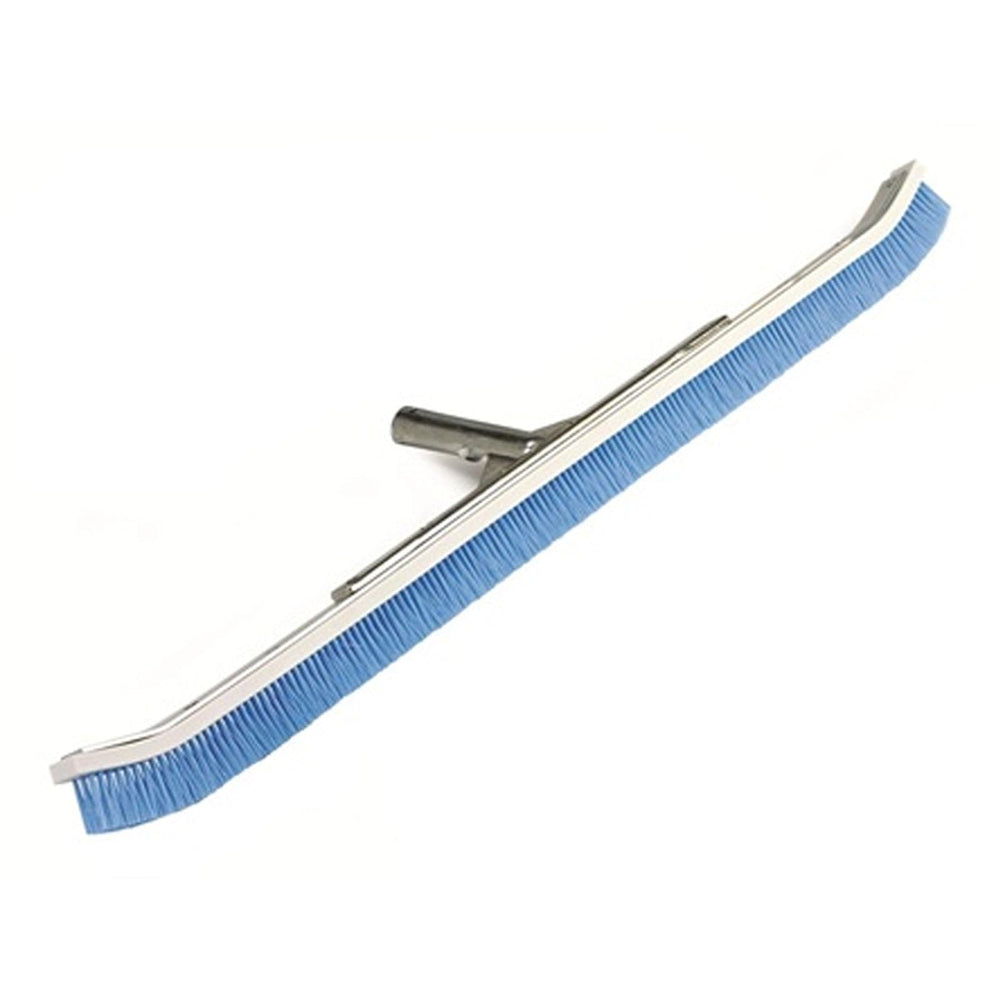 Pentair R111342 905 24-Inch Aluminum Back Curved Pool Brush with Blue Nylon Bristles