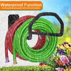 PeoMev Garden Hose Holder holding a 300ft garden hose