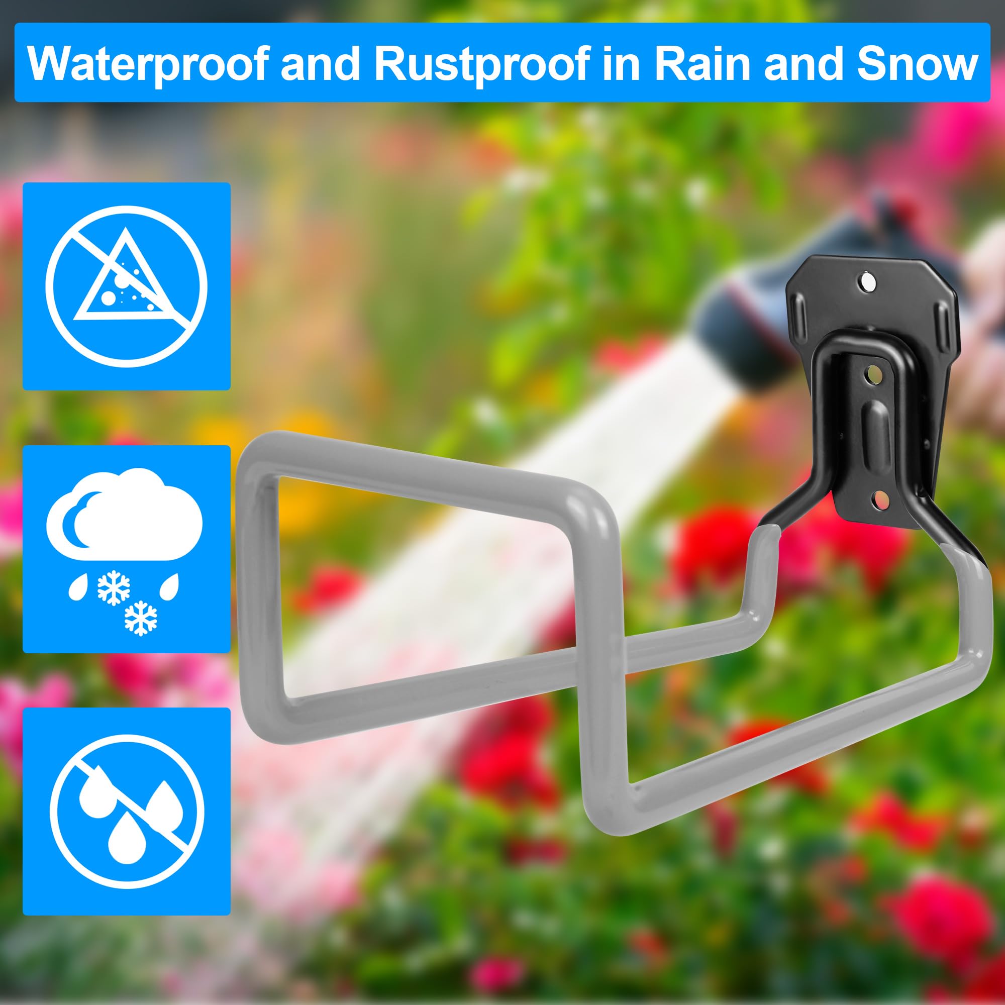 PeoMev Garden Hose Holder side view showcasing its sturdy design