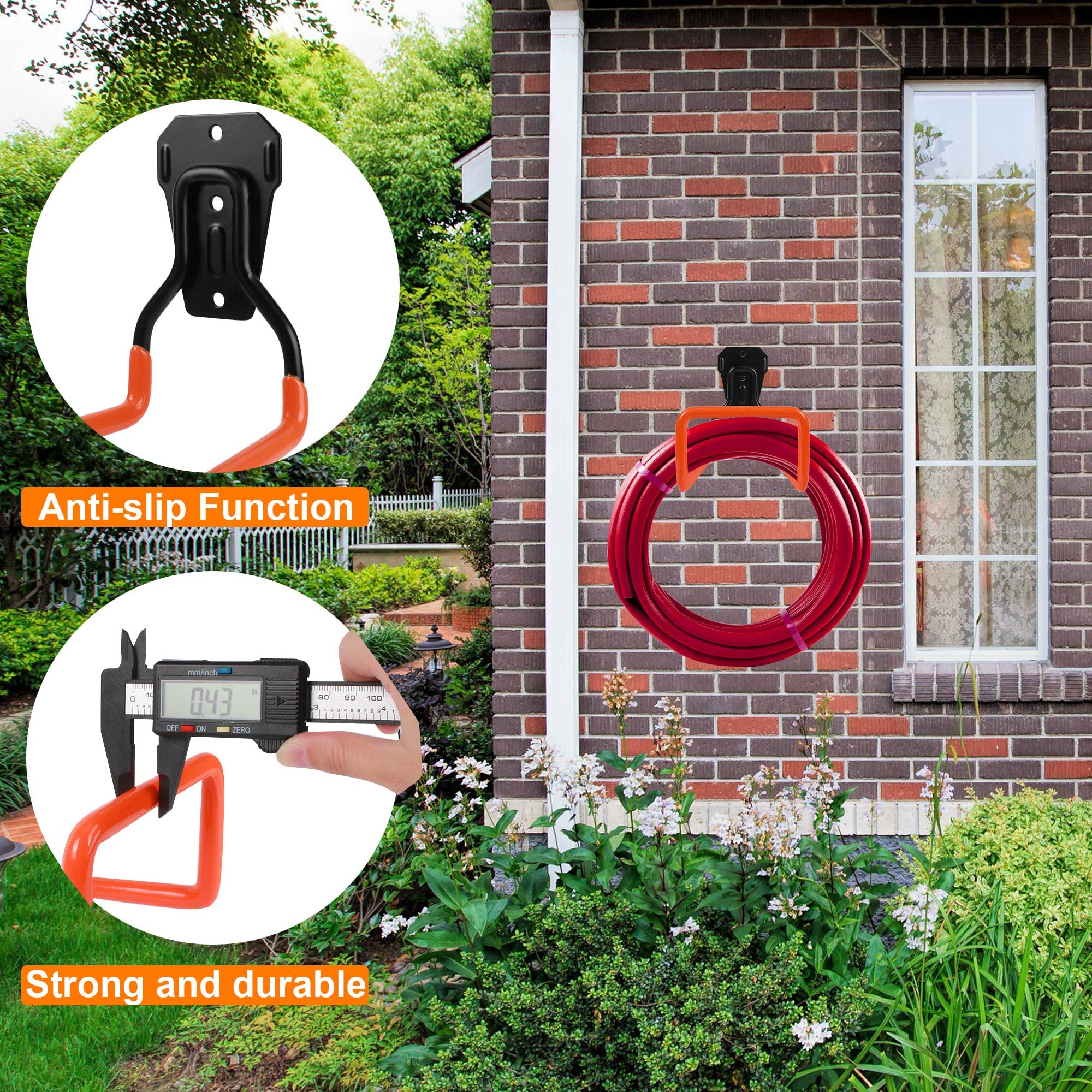 PeoMev Garden Hose Holder with drywall anchors and screws