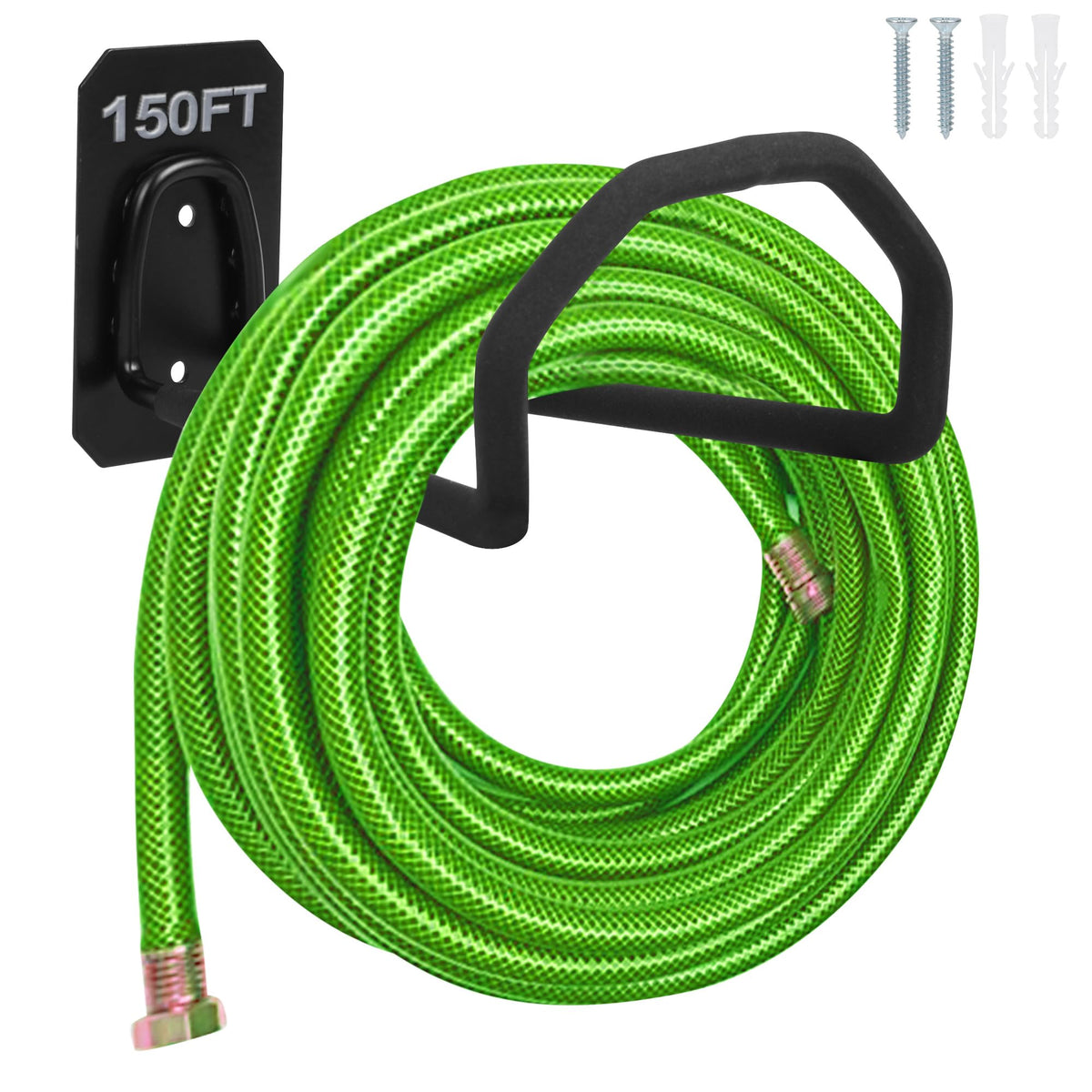 PeoMev Hose Holder Wall Mount front view with rubber coating