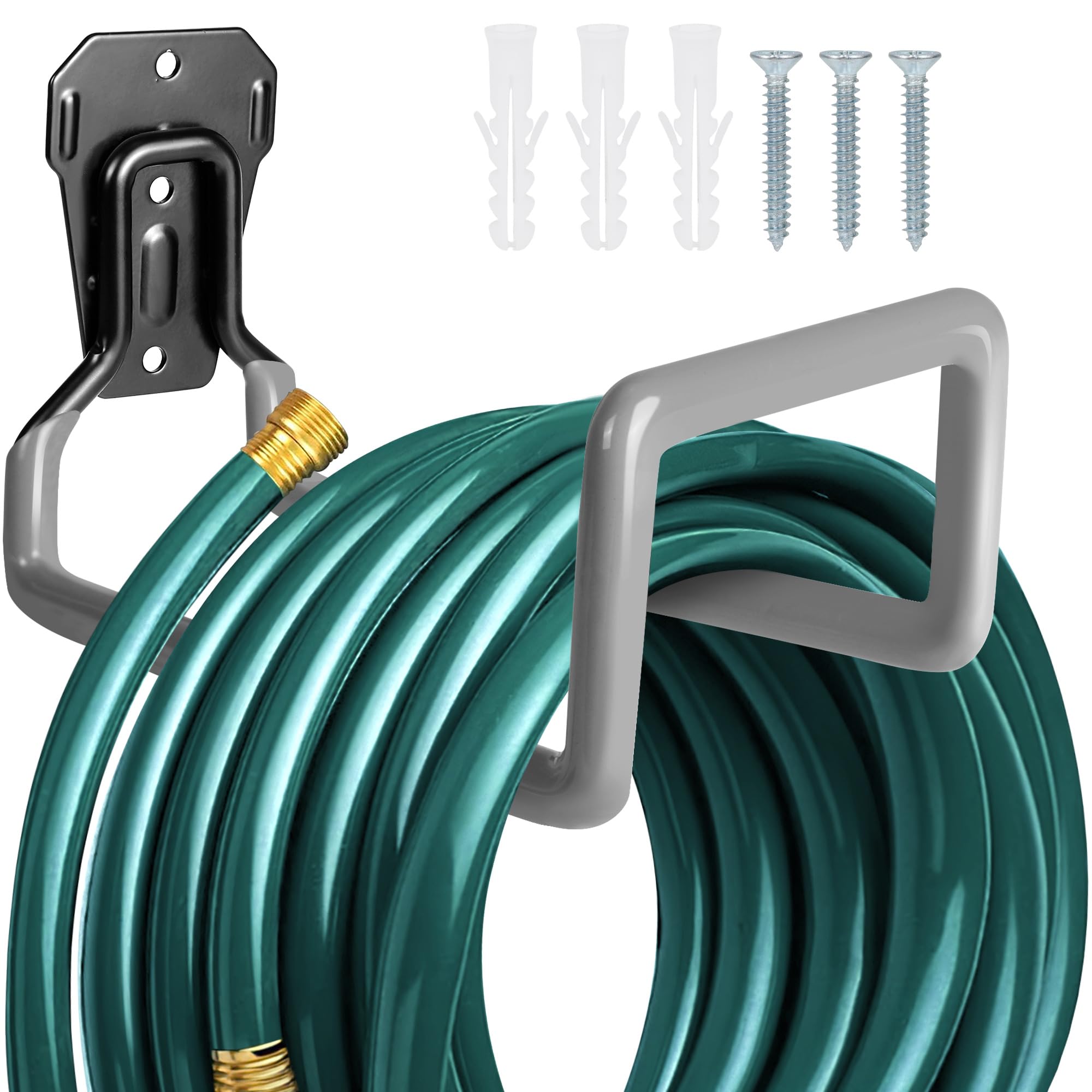 PeoMev Water Hose Holder installation on wooden wall
