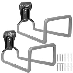 PeoMev Water Hose Holder Wall Mount Gray front view