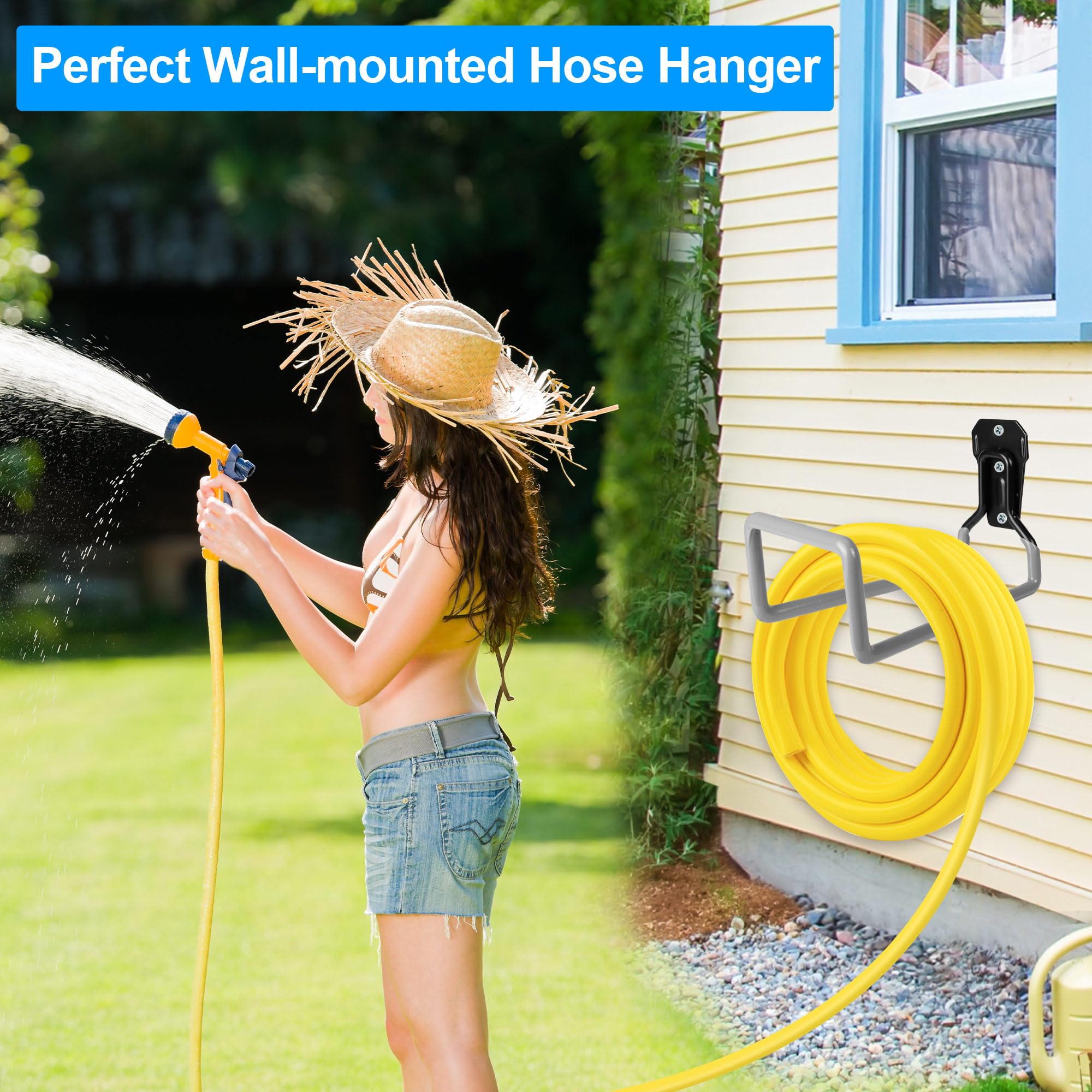 PeoMev Water Hose Holder with hose attached
