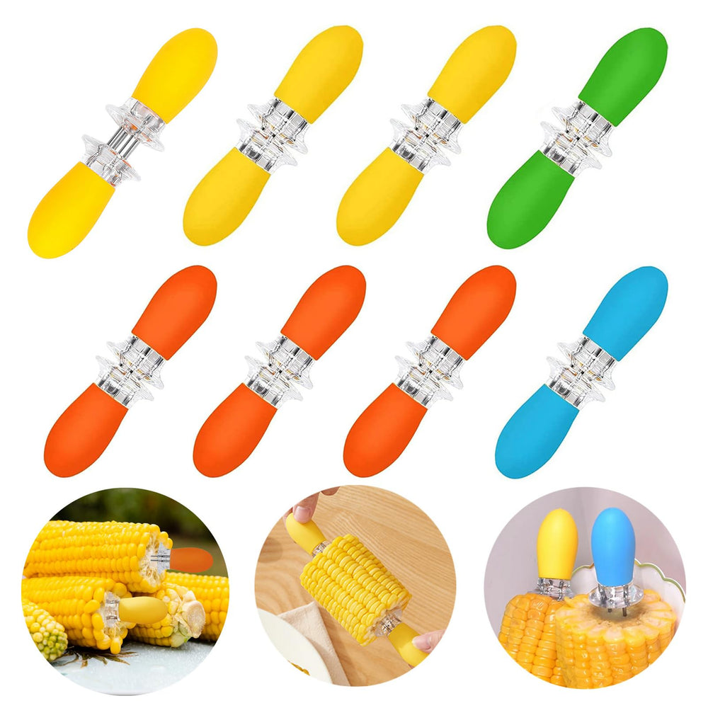 PEOUWNES 16 Pcs colourful corn holders set front view