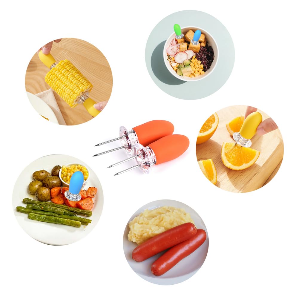 PEOUWNES corn holders set with interlocking design