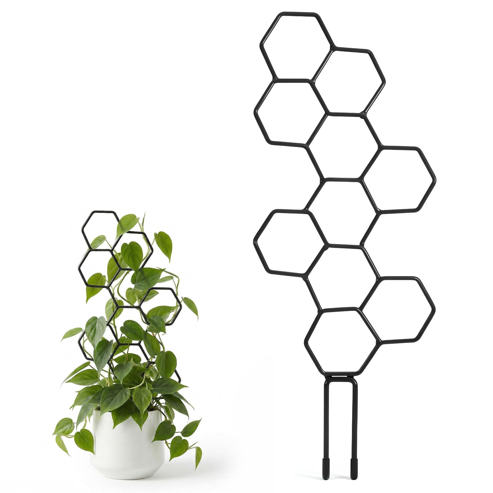 PEOVLVN Small Trellis 14 Inch for Potted Plants in Black