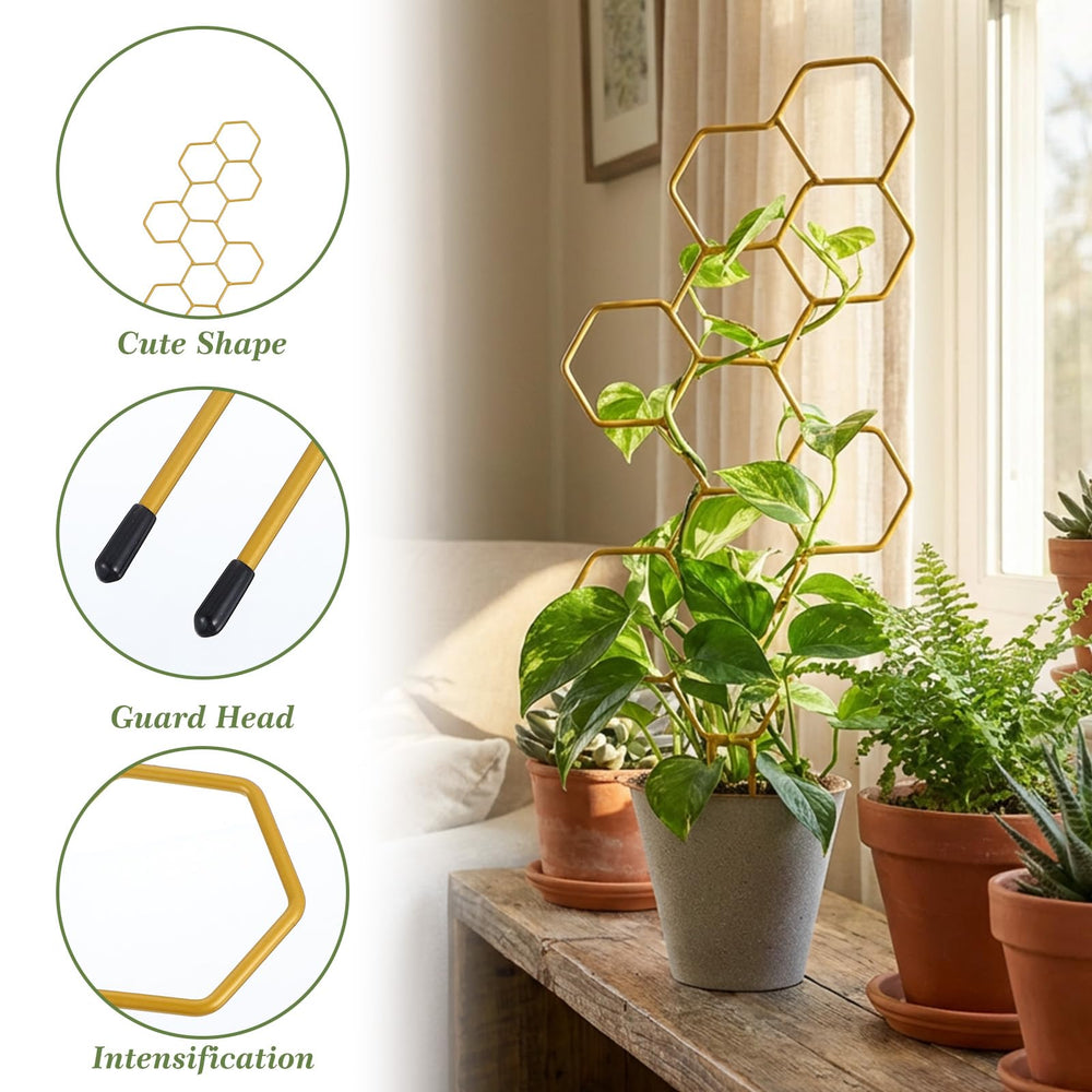 PEOVLVN Small Trellis installed in a potted plant