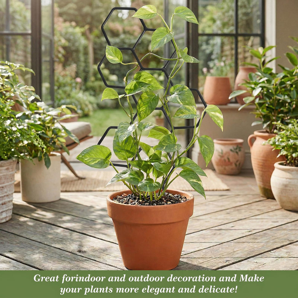 PEOVLVN Small Trellis installed in a potted plant