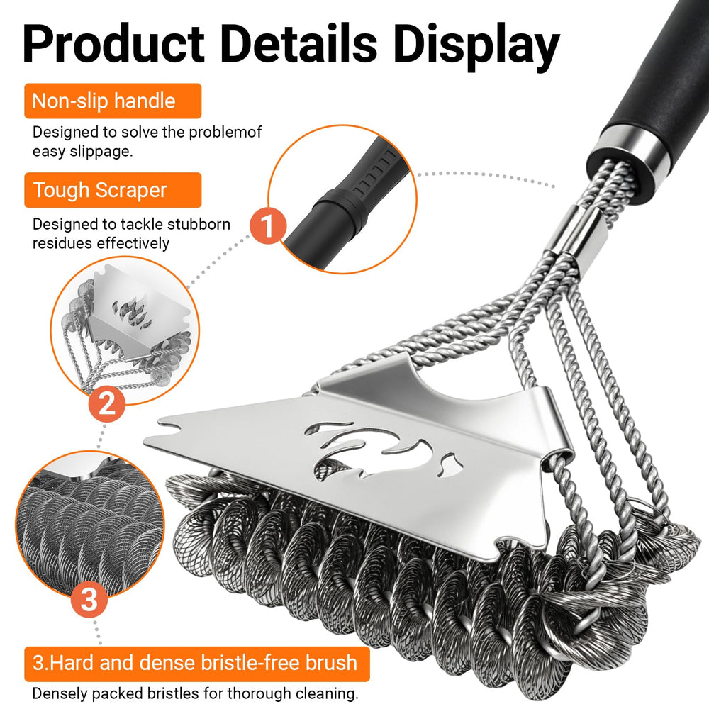 PePeng grill brush packaging with product details