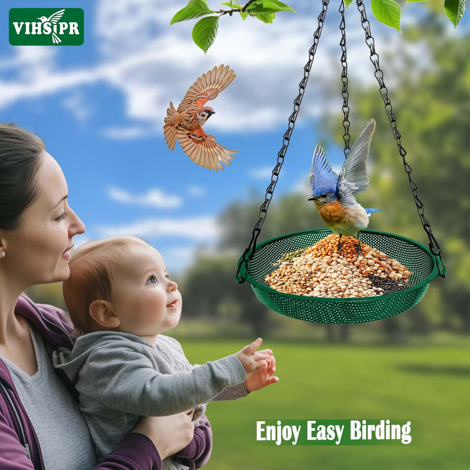 Perforated tray of the VIHSIPR feeder demonstrating drainage