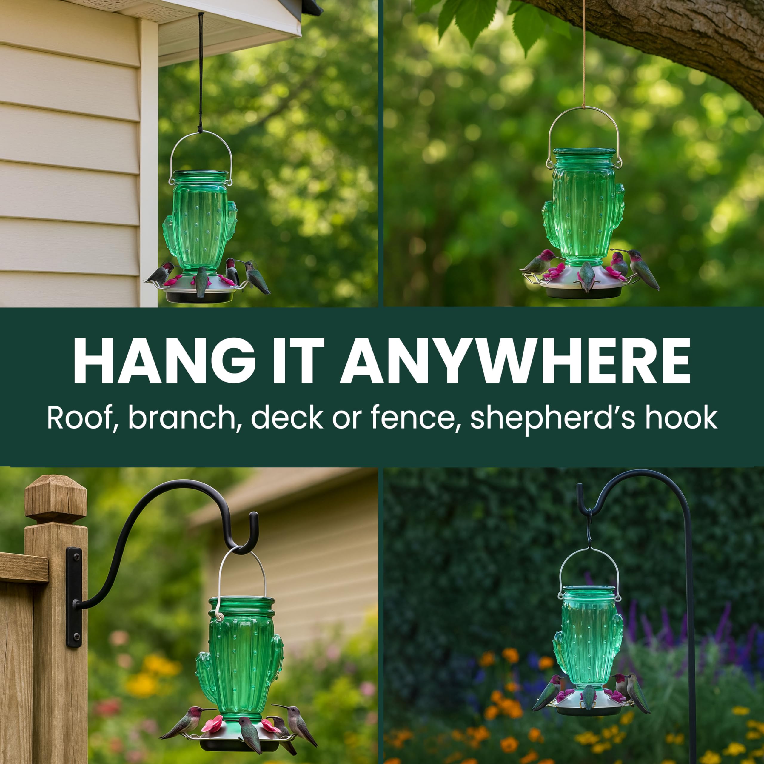 Perky-Pet Cactus Hummingbird Feeder with nectar inside