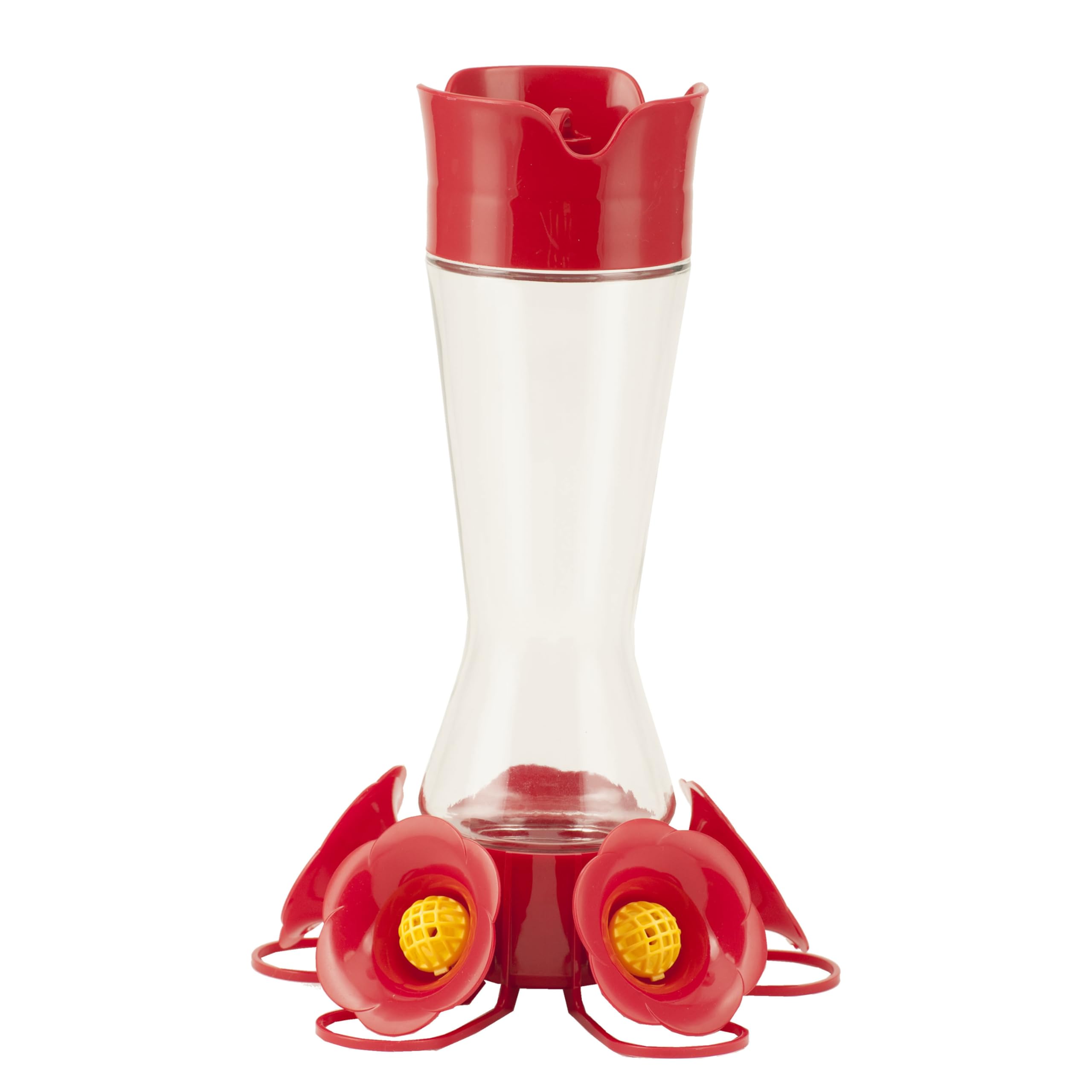 Perky-Pet Hummingbird Feeder clear glass front view