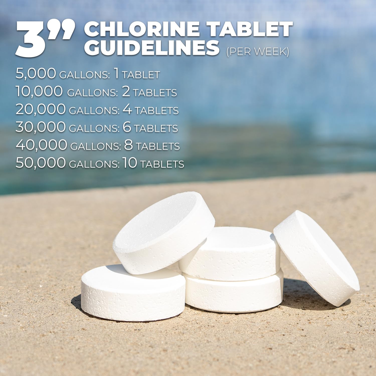 Person adding XtremepowerUS Chlorine Tablets to a hot tub