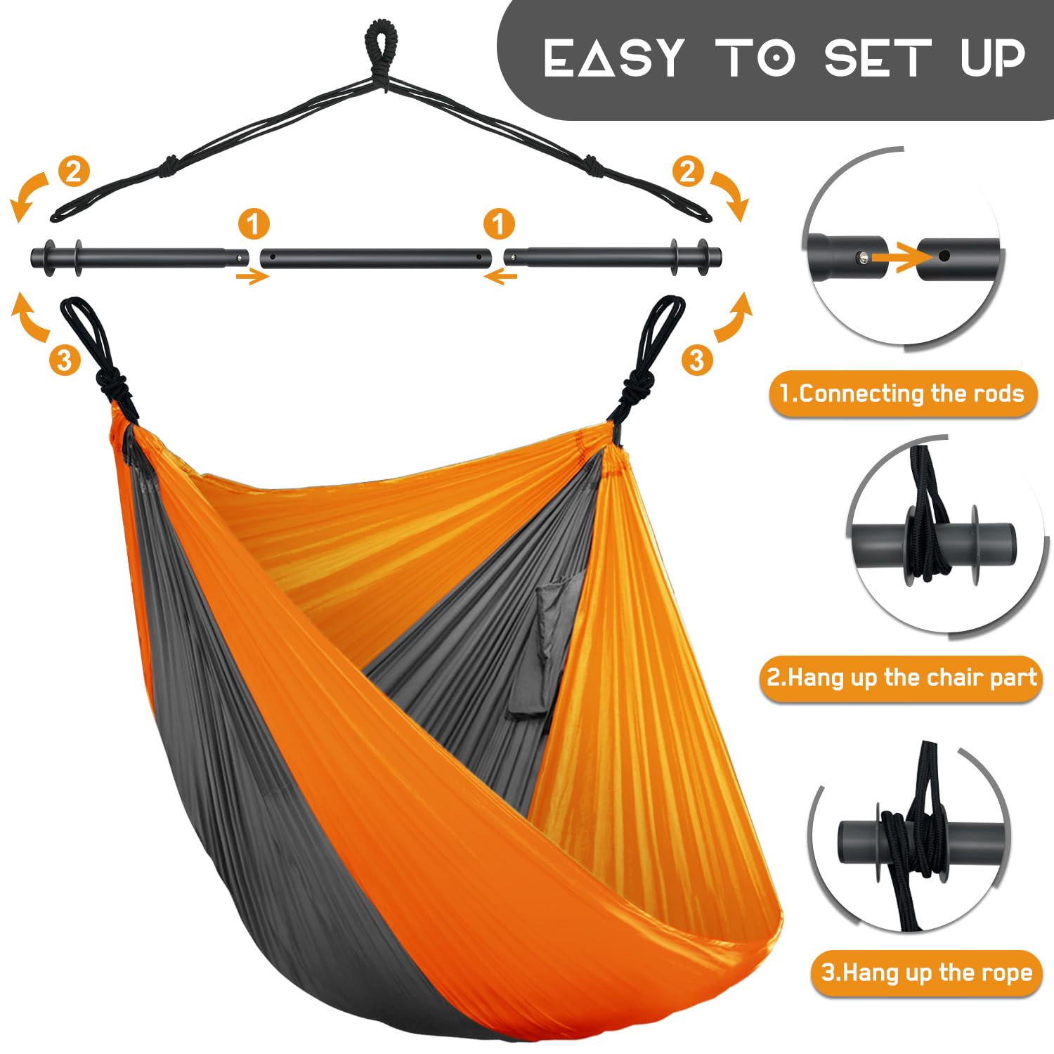 Person enjoying Konosnd Hammock Chair Swing outdoors