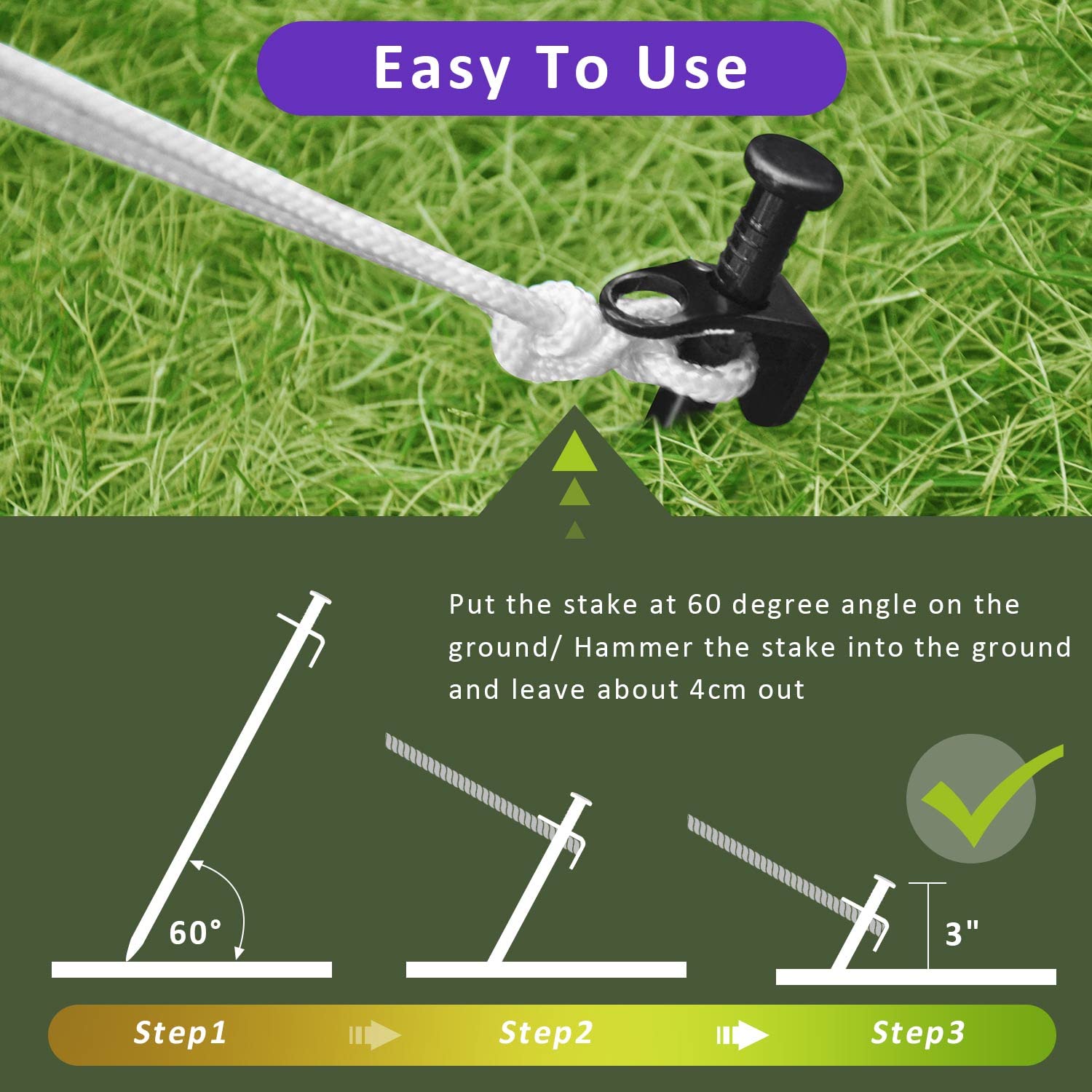 Person installing FCENDS Tree Support Kit in garden