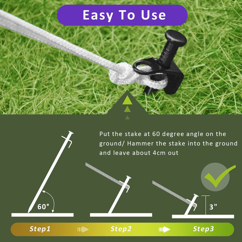 Person installing FCENDS Tree Support Kit in garden