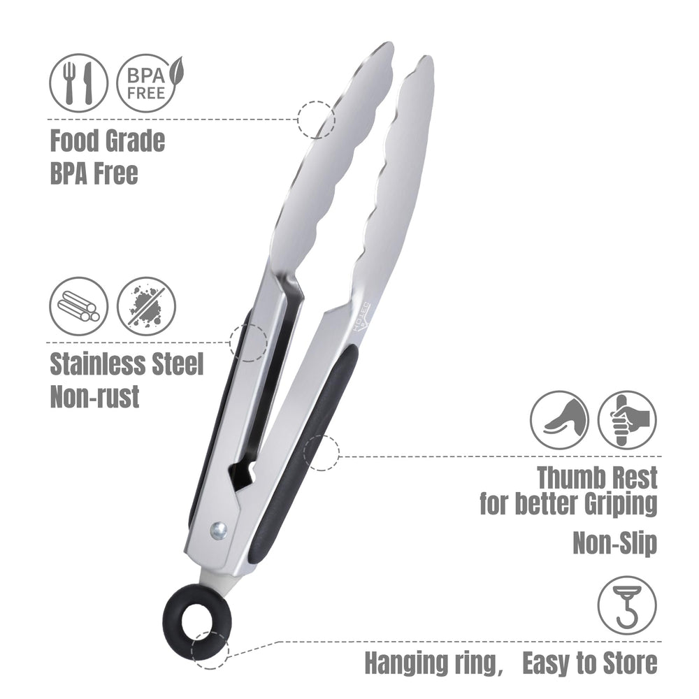 Person using HOTEC mini tongs to serve salad
