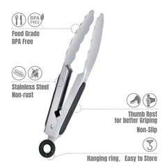 Person using HOTEC mini tongs to serve salad