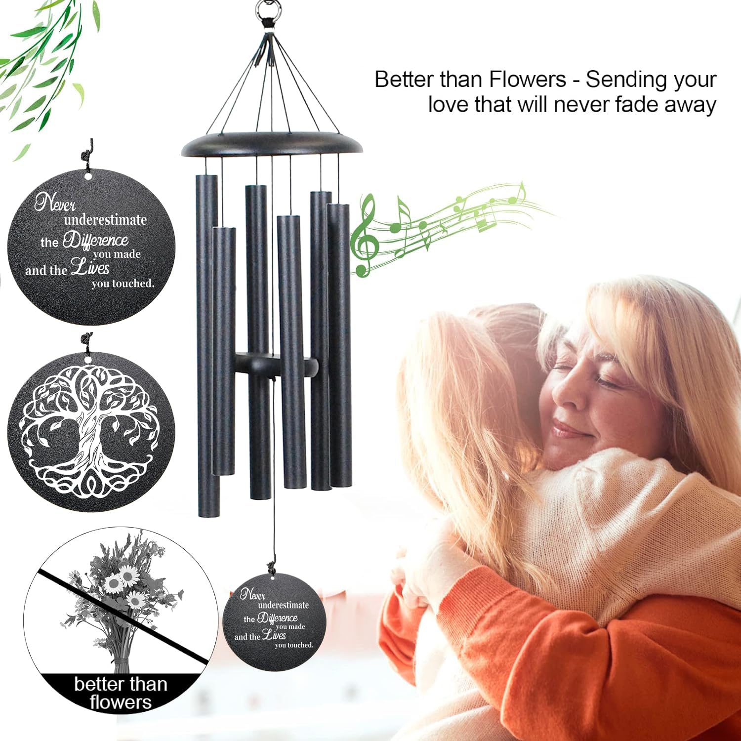 Personalized engraving on NETAEX wind chime