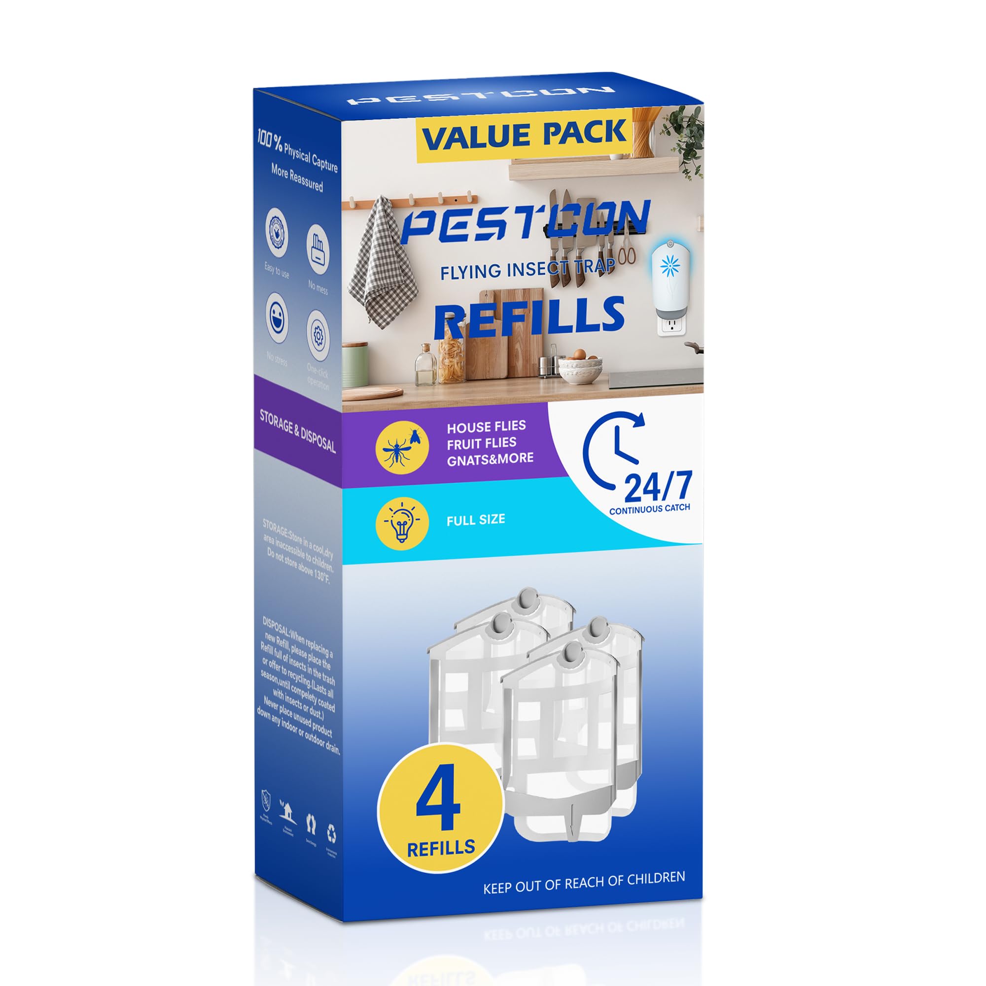 PESTCON refill cartridges demonstrating sticky surface