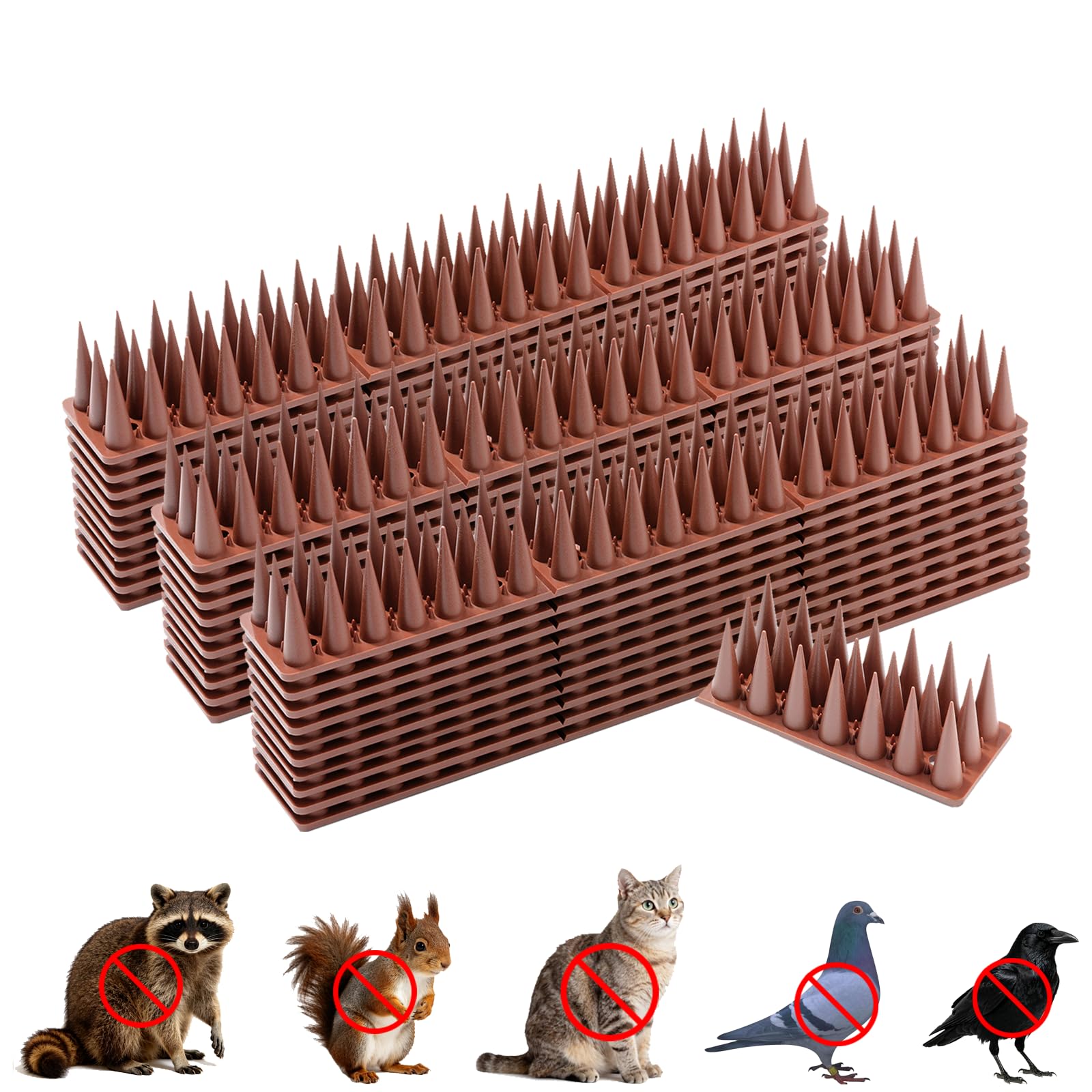 PestFlee Bird Spikes 20 pack in brown colour