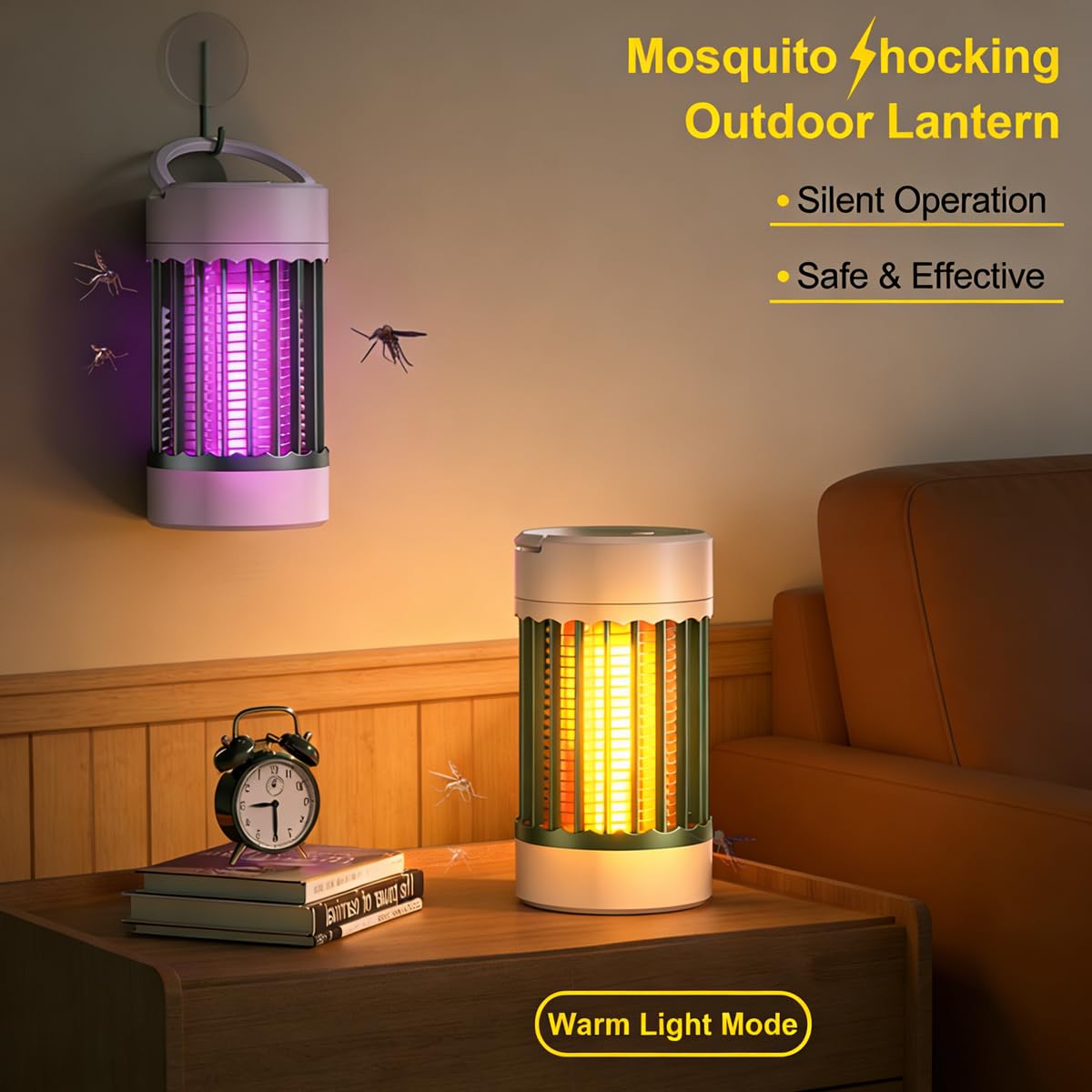 PestMentor Bug Zapper in use on a patio during the evening