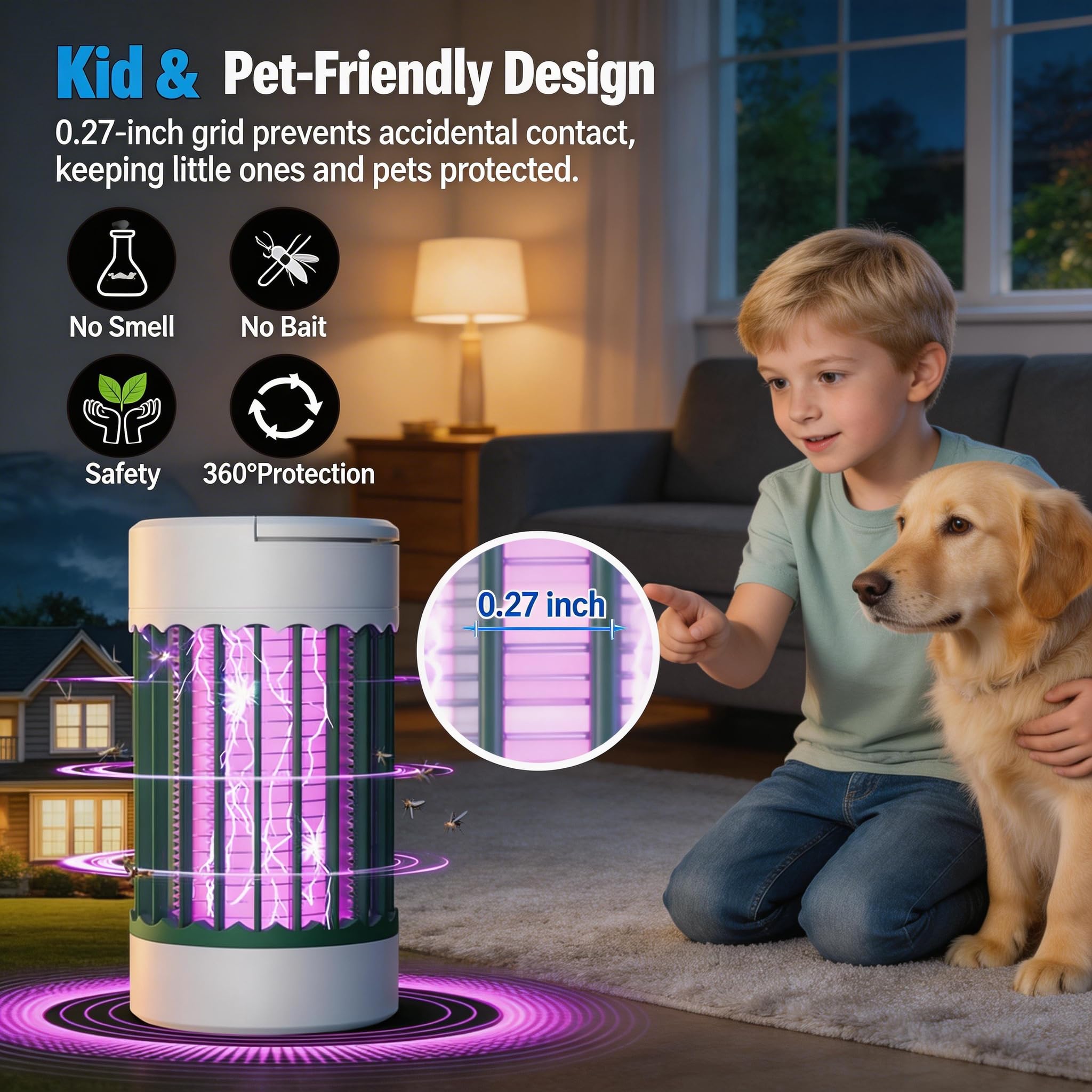 PestMentor Bug Zapper with included cleaning brush and user manual
