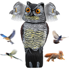 Pestvanish Owl Decoy 15-inch front view, brown color