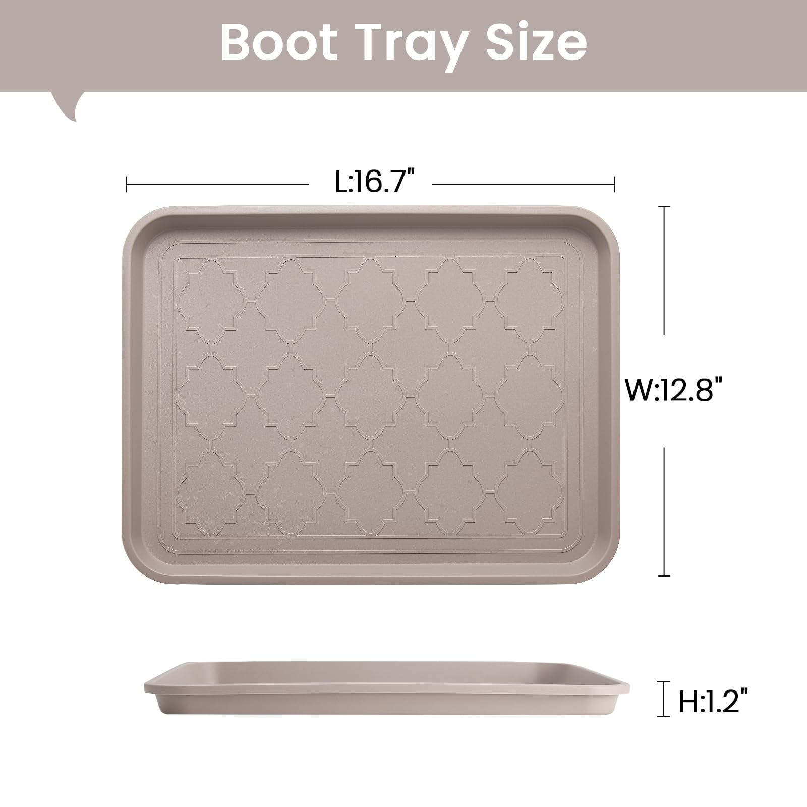 PETABBY Boot Tray side view showing height