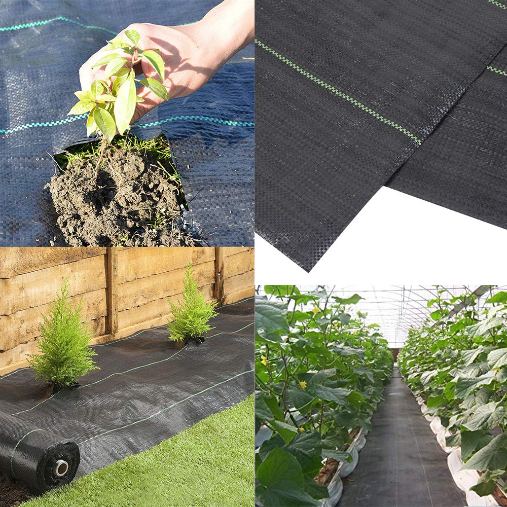 Petgrow weed barrier fabric laid in vegetable garden