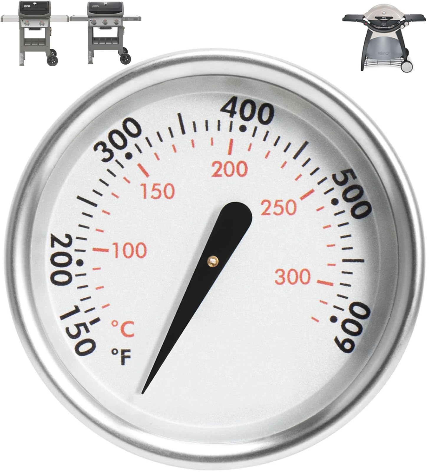 PETKAO Temperature Gauge for Weber Grills front view