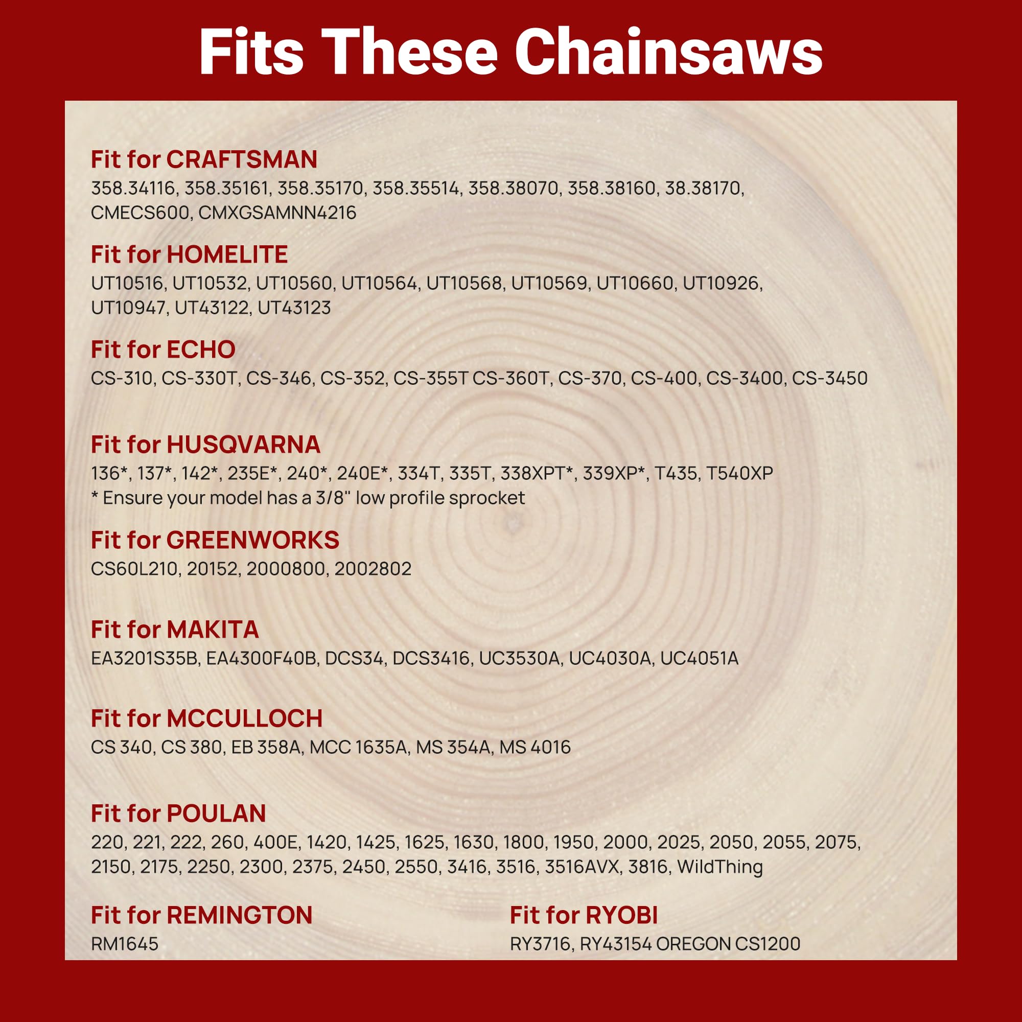PETOX chainsaw chain in use cutting through wood